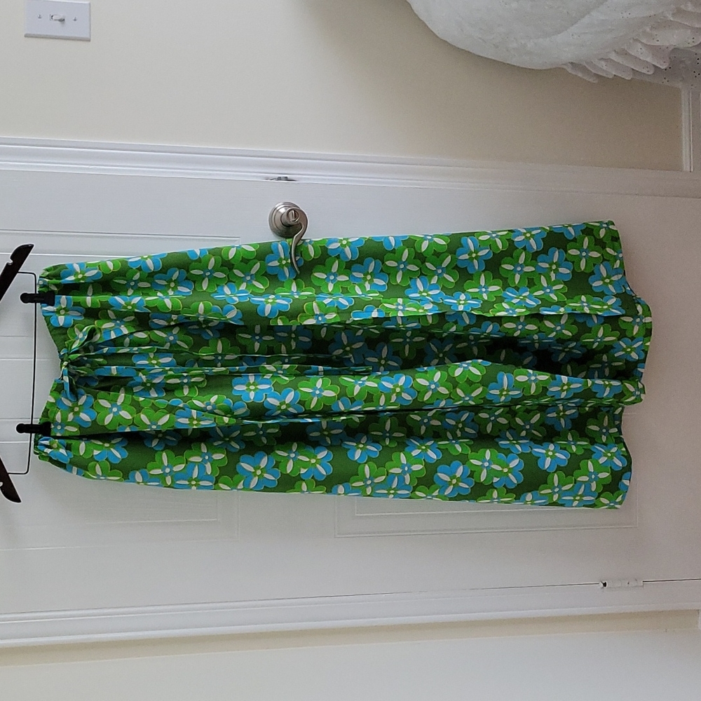 Women's Vintage Palazzo Pants w/ An Open Skirt Overlay- XS
